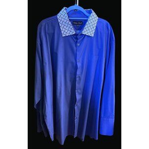 Fortino Landi Mens Blue Long-Sleeve Button-Up Shirt *HA01 D * Free Shipping *
